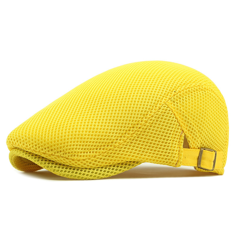 Andningsbar flat cap med justerbar rem