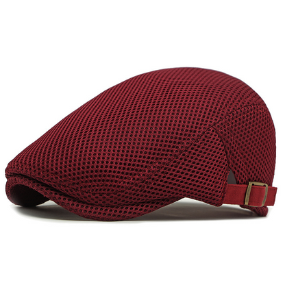 Andningsbar flat cap med justerbar rem