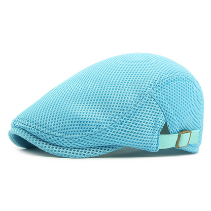 Andningsbar flat cap med justerbar rem