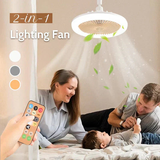 LED-takfläkt med fjärrkontroll – tystgående, 3 ljuslägen, energisparande 🌀