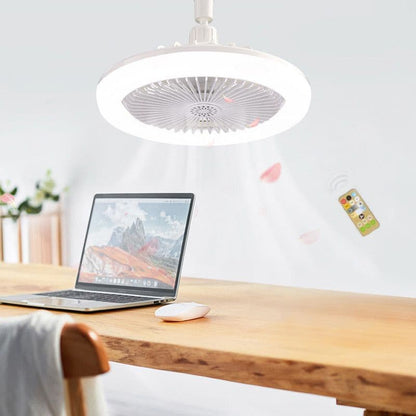 LED-takfläkt med fjärrkontroll – tystgående, 3 ljuslägen, energisparande 🌀