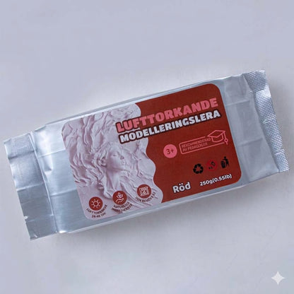 Set med lufttorkande lera