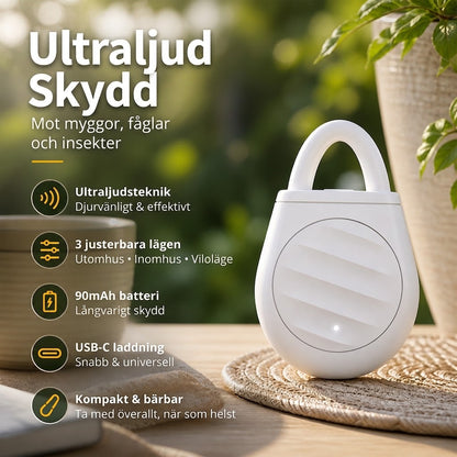 🐦Oroa dig aldrig mer för fåglar, skadedjur och gräshoppor! Bärbar ultraljudsfågelskrämma i nyckelringsdesign.