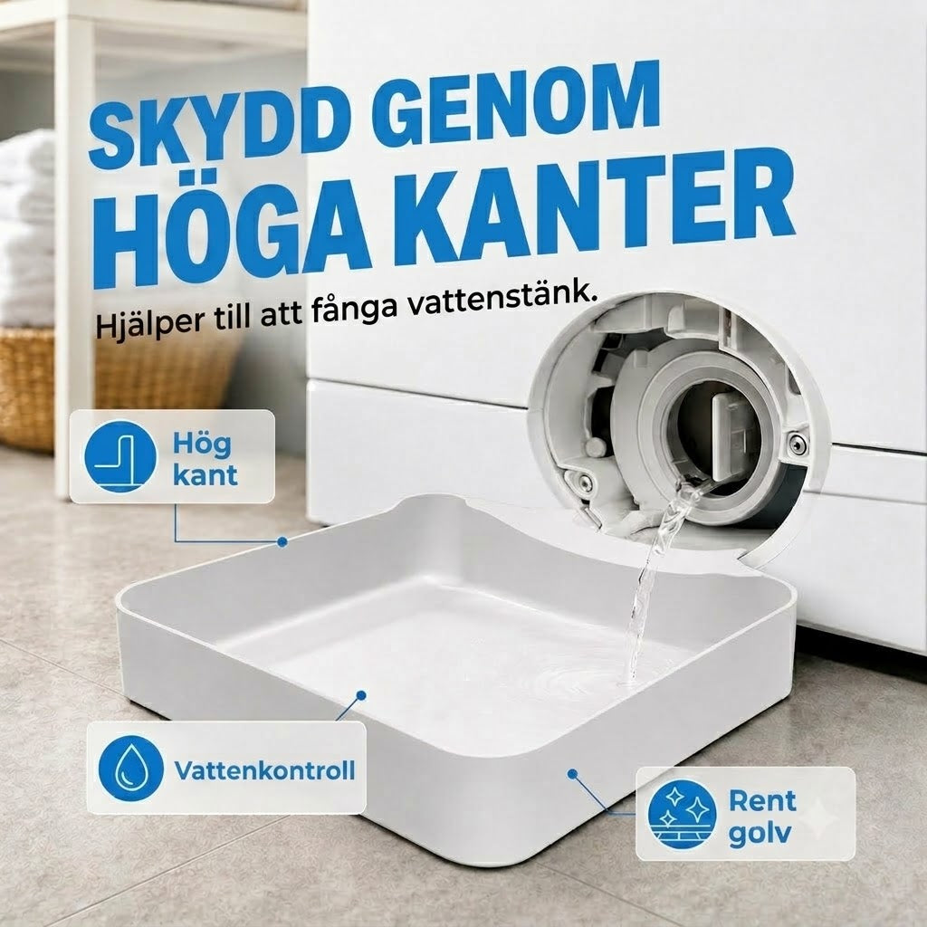 Spillbricka för tvättmaskin / Droppskydd för tvättmaskin
